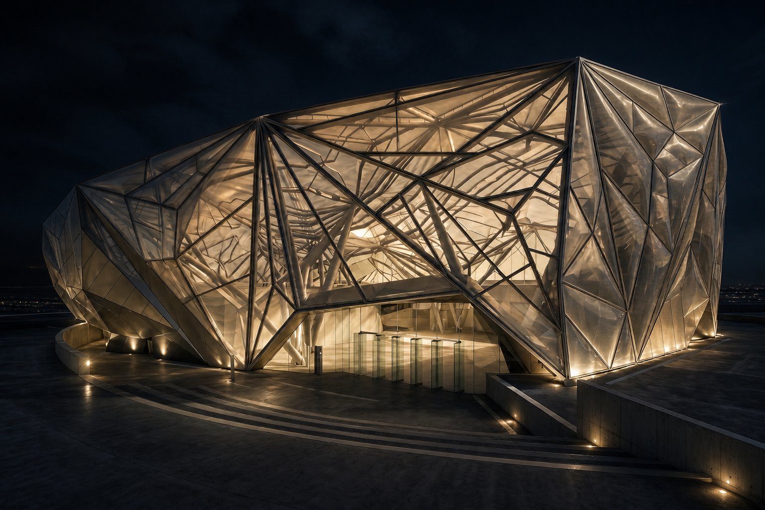 Plate I — the stadium at night