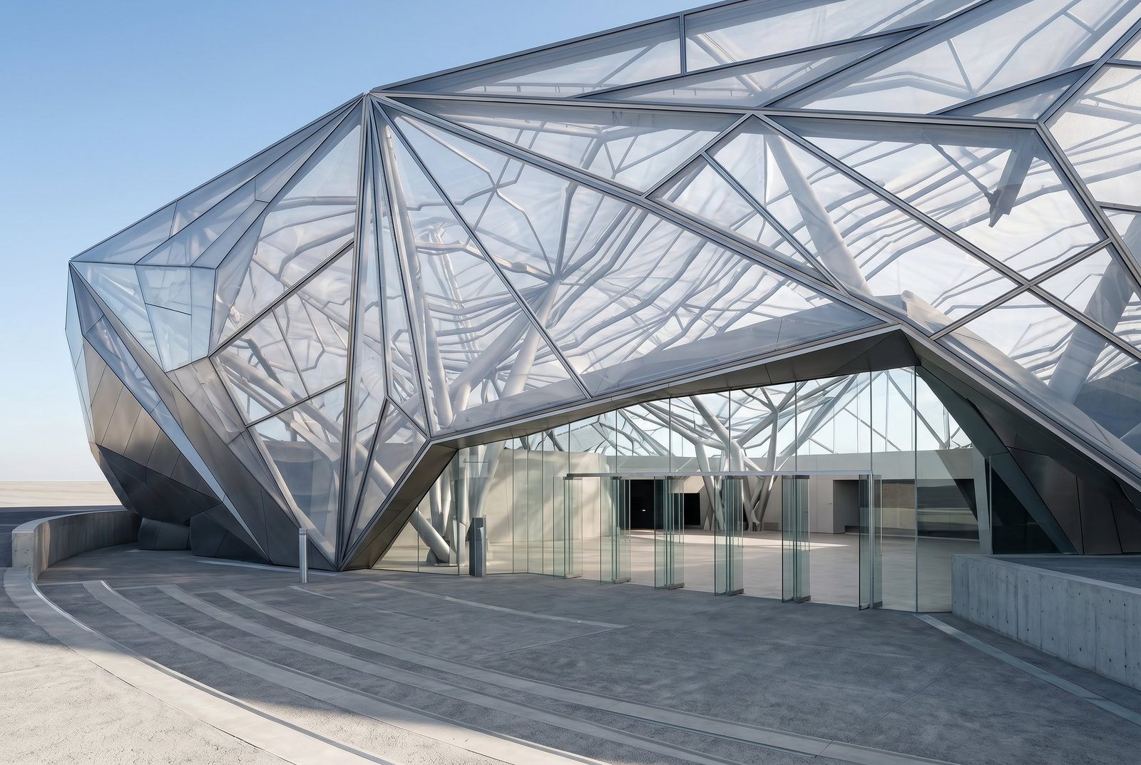 Plate VII — entrance pavilion in daylight
